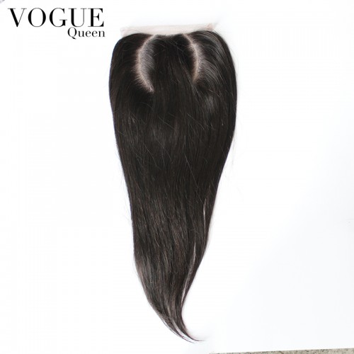 4x4  Straight O Part Lace Closure ,Brazilian Human Virgin Hair C Part Closure,Natural Color